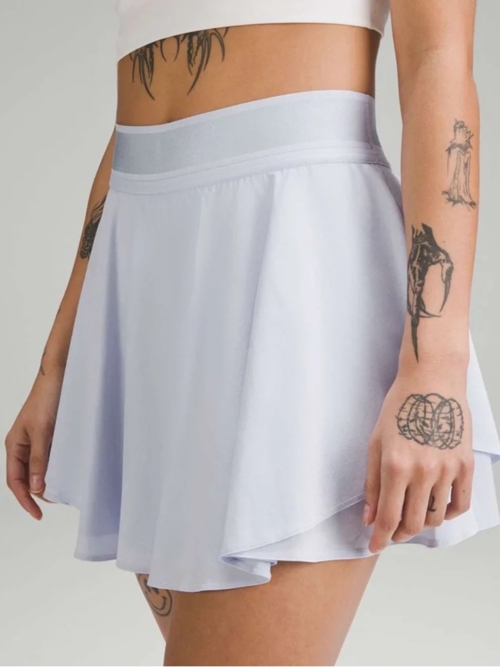 Lululemon Court Rival High-Rise Skirt Women Size 8 Athletic Skort Light Blue